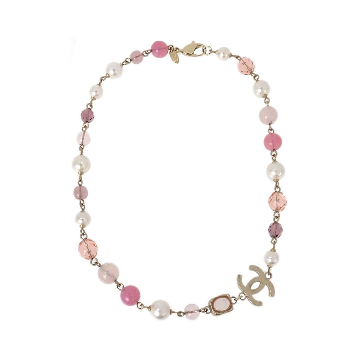 Chanel CC Necklace Faux Pearl and Metal, Multicolour, Gold Plated, Necklace