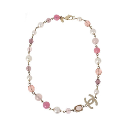 Chanel CC Necklace Faux Pearl and Metal, Multicolour, Gold Plated, Necklace