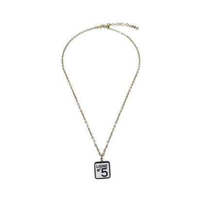 Chanel CC No.5 Pendant Metal, Gold, Gold Plated, Necklace