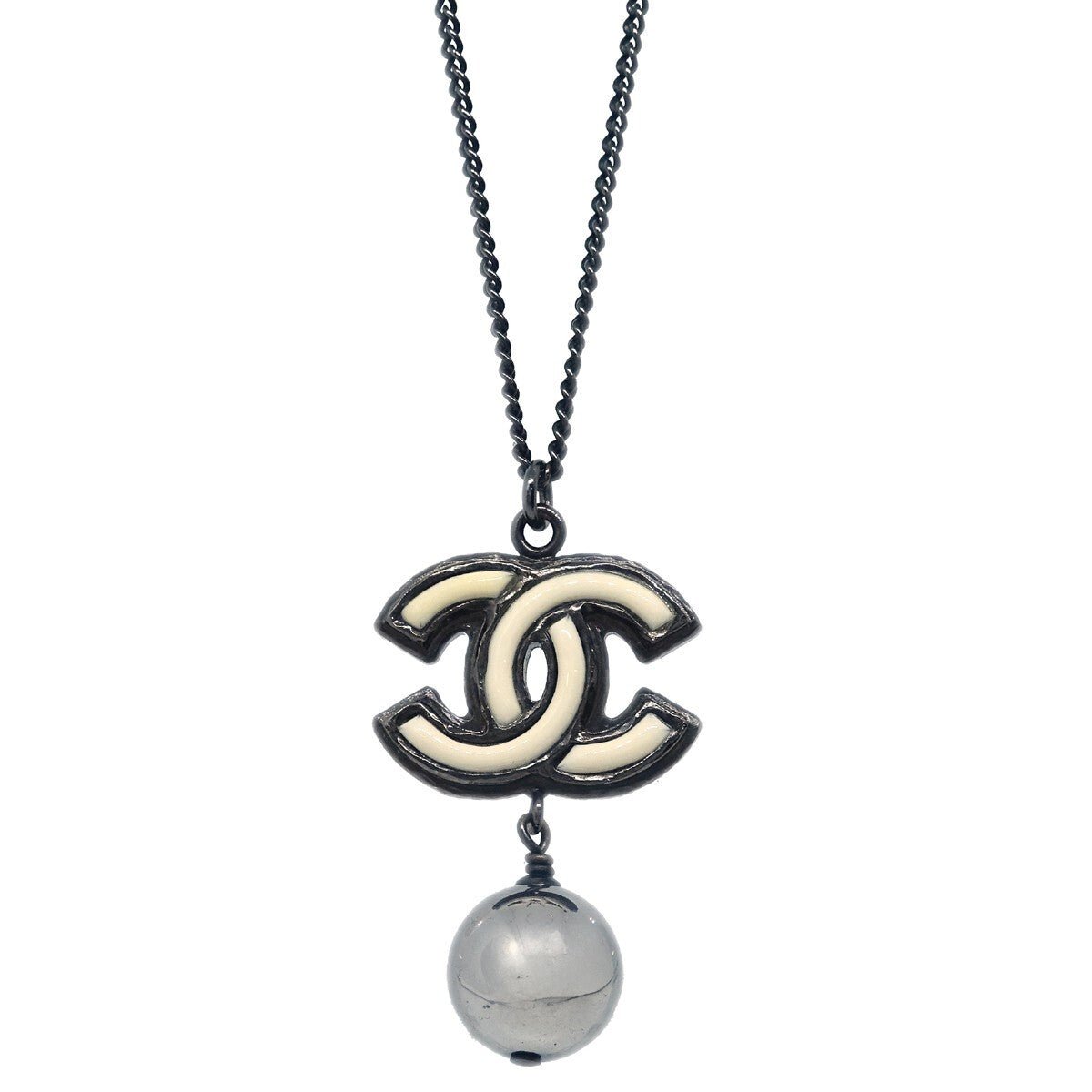 Chanel CC Pearl Drop Necklace - Brandsamsara