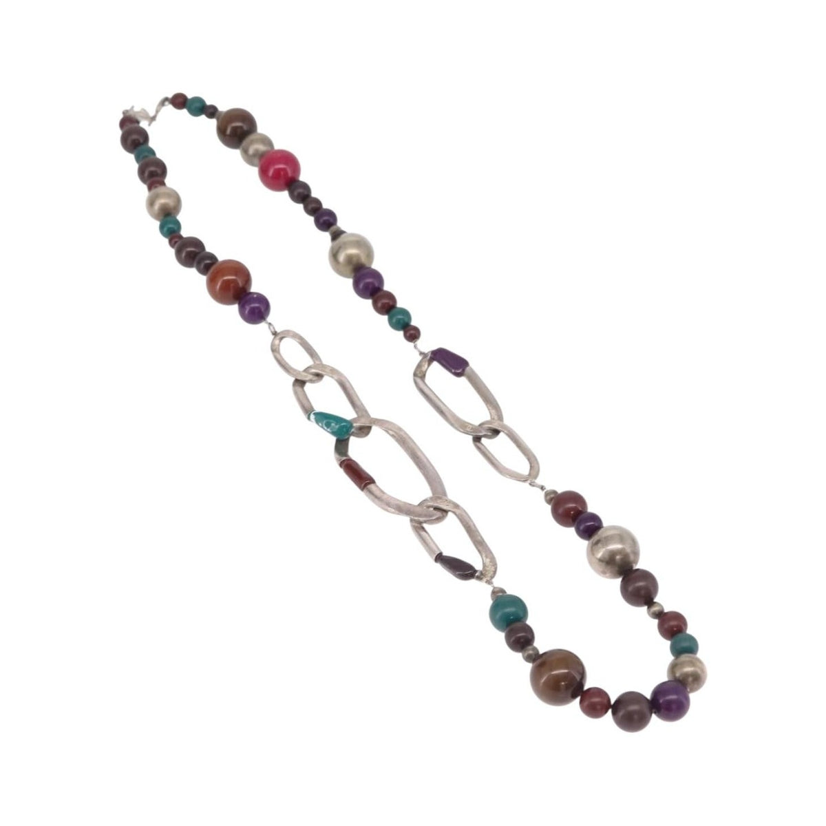 Chanel CC Station Long Metal with Faux Pearls and Beads, Multicolour, Metal, Necklace