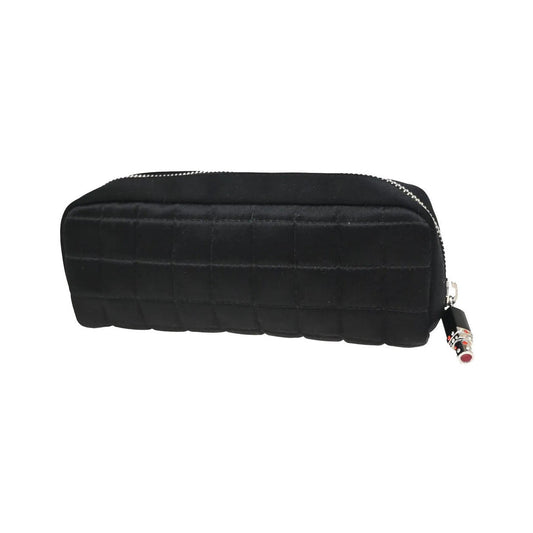 Chanel Chocolate Bar Clutch Nylon, Black, Nylon, Clutch