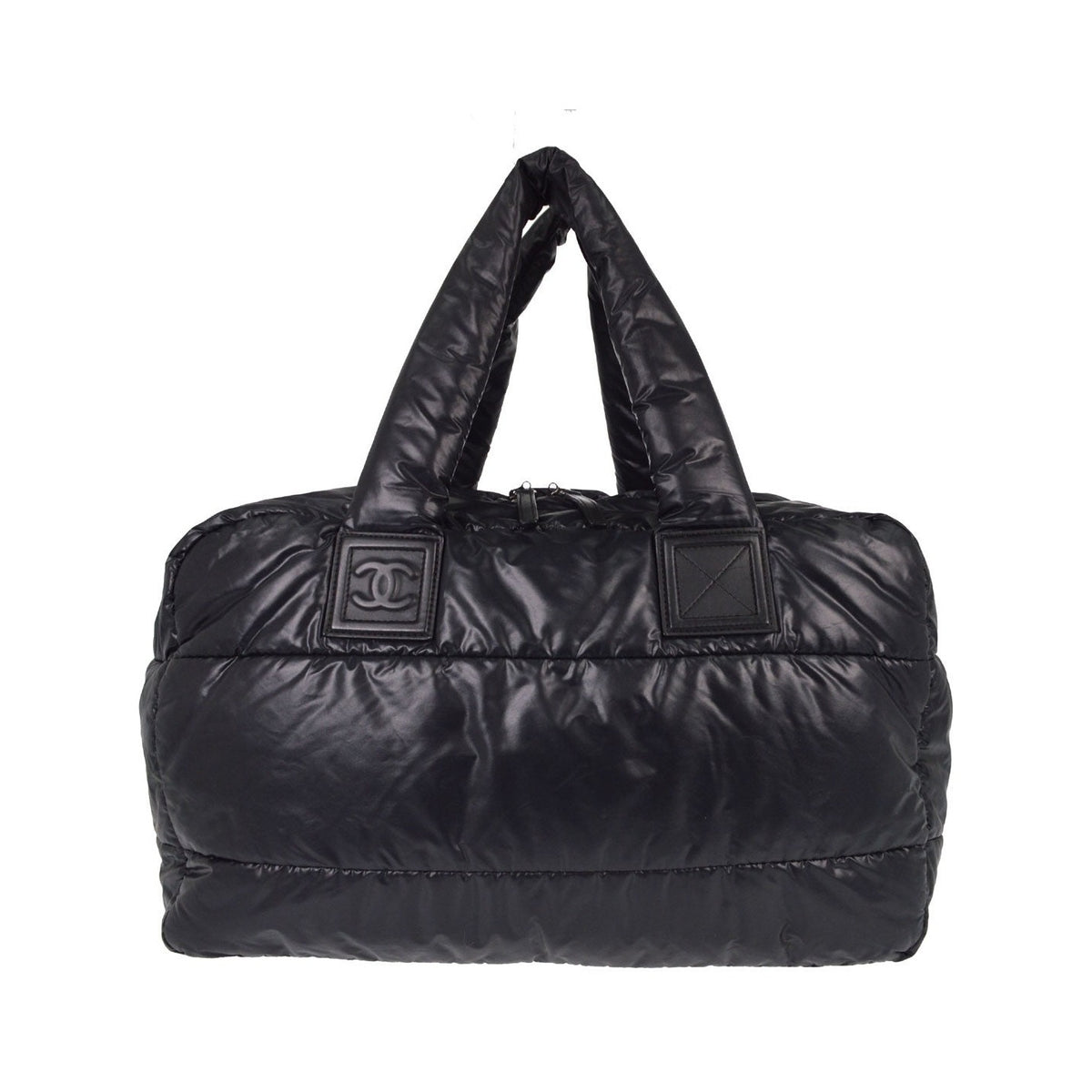 Chanel Coco Cocoon Bowling Quilted Nylon, Black, Nylon, Handbag