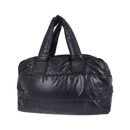 Chanel Coco Cocoon Bowling Quilted Nylon, Black, Nylon, Handbag