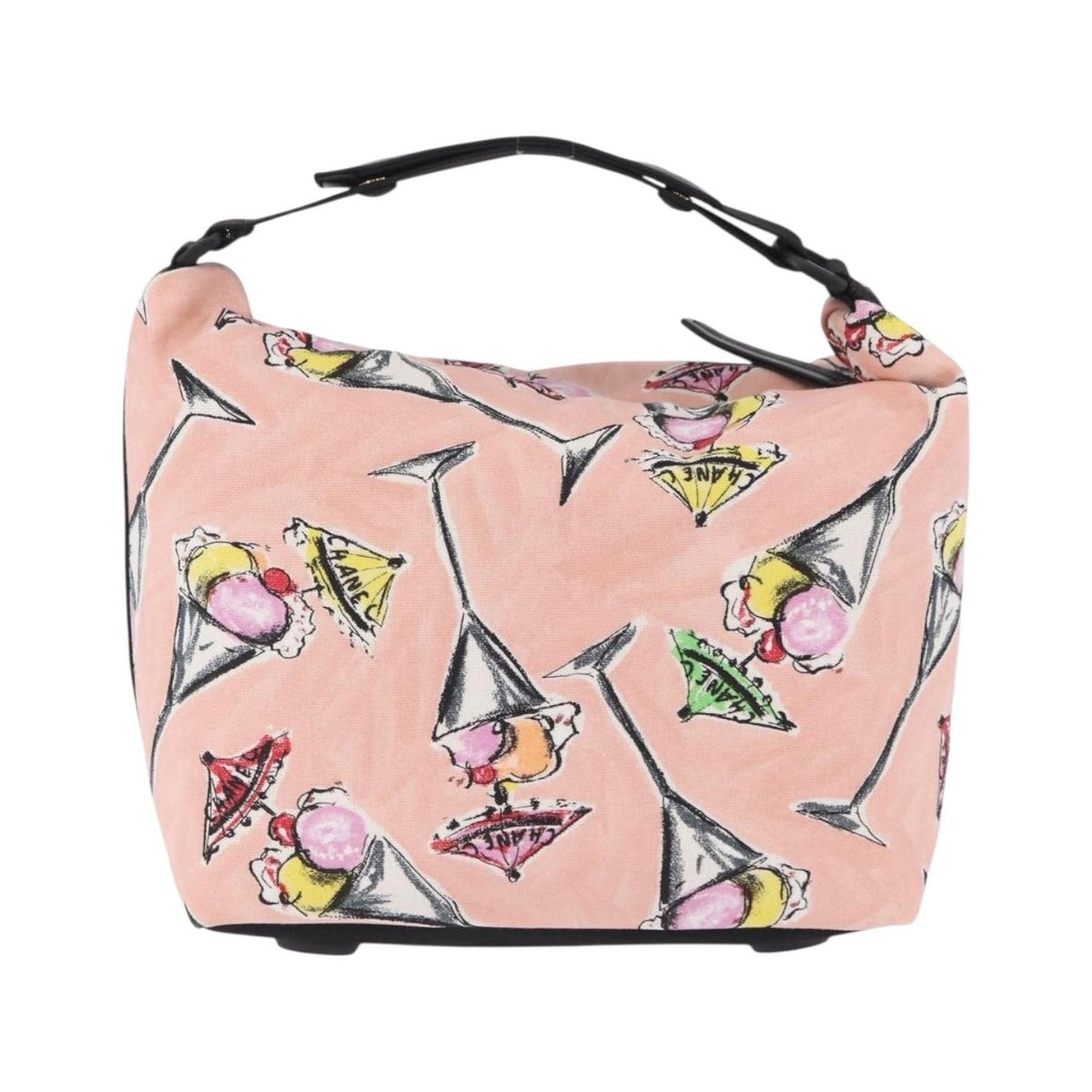 Chanel Ice Cream Sundae Printed Canvas, Pink, Canvas, Shoulder Bag