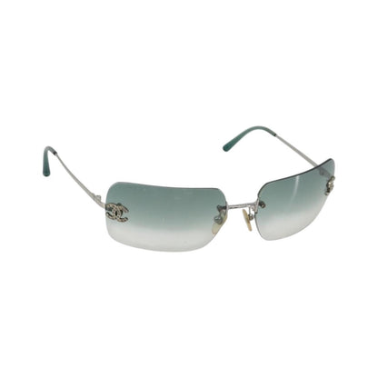Chanel Logo CC Metal, Green, Metal, Sunglasses