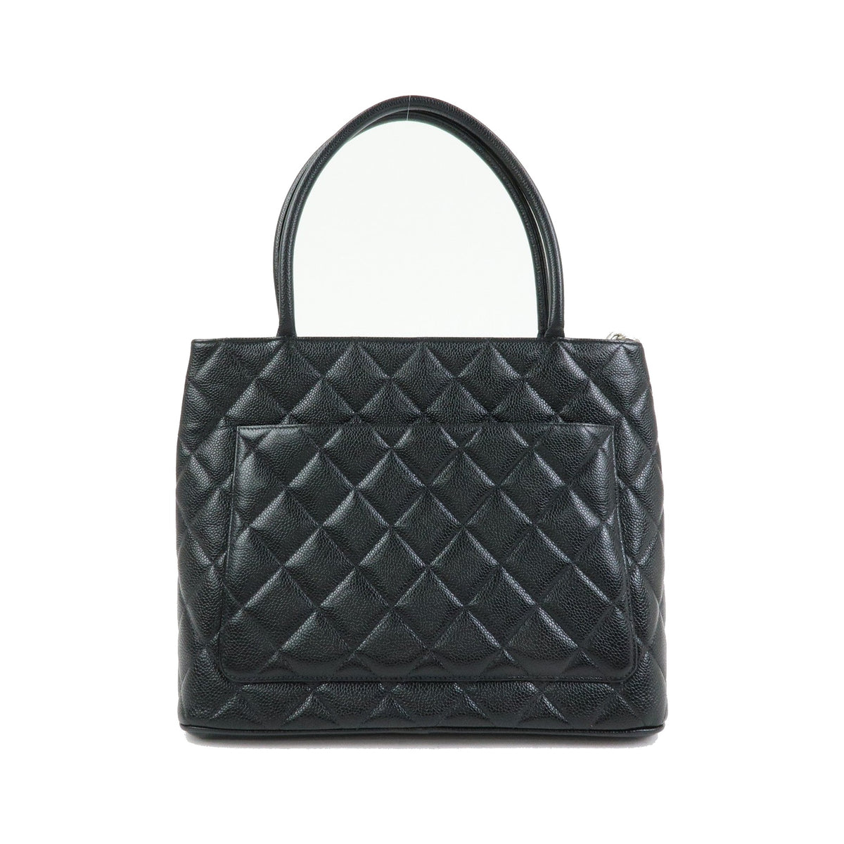 Chanel Medallion Caviar skin, Black, Leather, Tote Bag