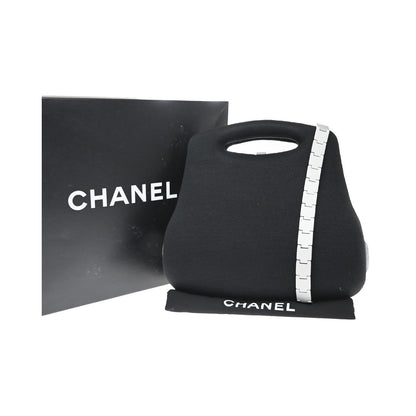 Chanel Millennium 2005 Jersey, Black, Canvas, Handbag