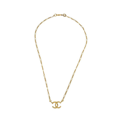 Chanel Quilted CC Pendant Chain Metal, Gold, Gold Plated, Necklace