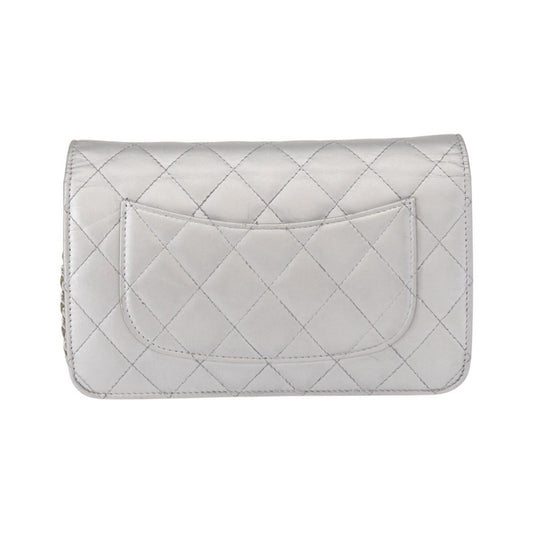 Chanel Reissue 2.55 Wallet on Chain Quilted Lambskin, Silver, Leather, Crossbody Bag
