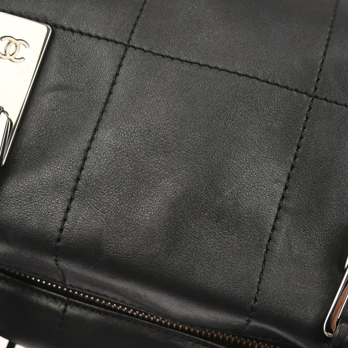 Chanel Square Stitch CC Boston Bag - Brandsamsara