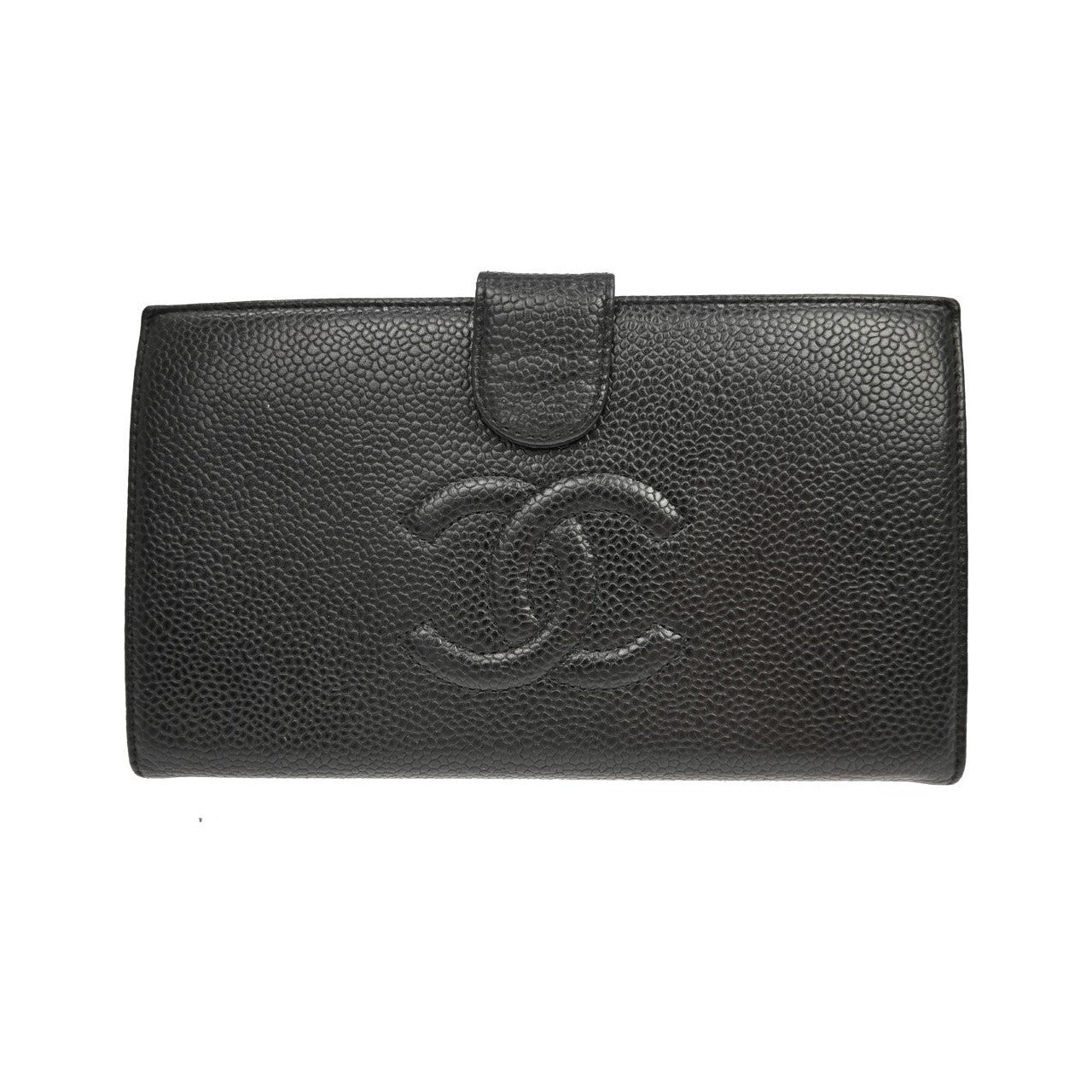 Chanel Timeless CC French Caviar, Black, Leather, Wallet