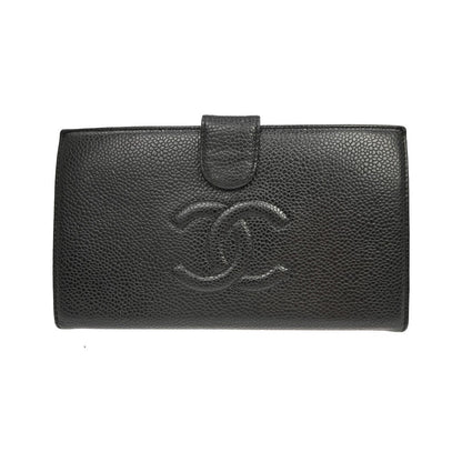 Chanel Timeless CC French Caviar, Black, Leather, Wallet