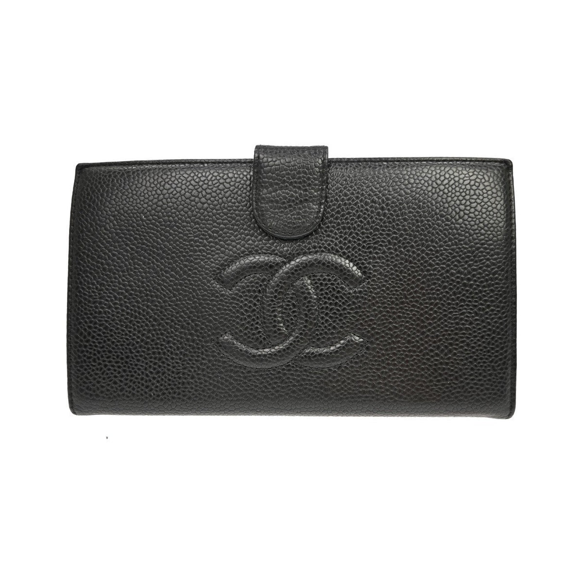 Chanel Timeless CC French Caviar, Black, Leather, Wallet