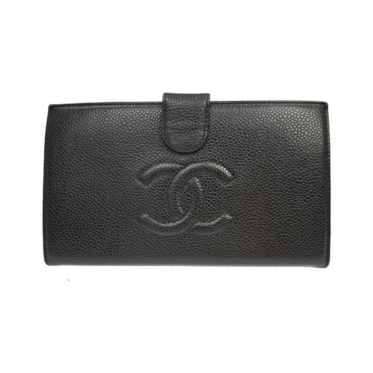 Chanel Timeless CC French Caviar, Black, Leather, Wallet