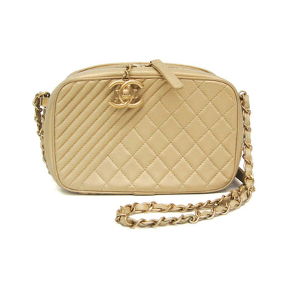 Chanel Vintage Camera Tassel Quilted Leather, Gold, Leather, Handbag