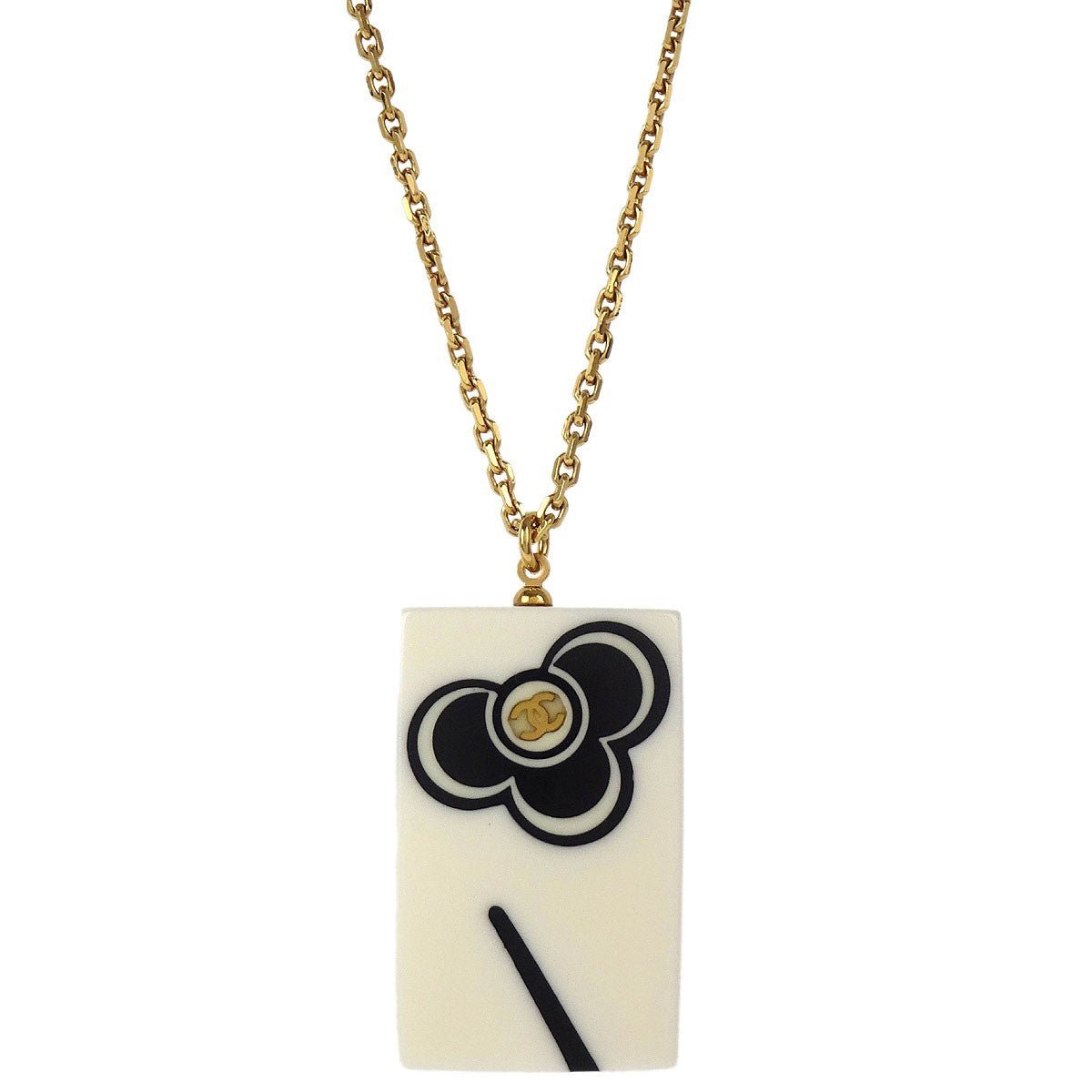 Chanel Vintage CC Rectangular Pendant Necklace - Brandsamsara