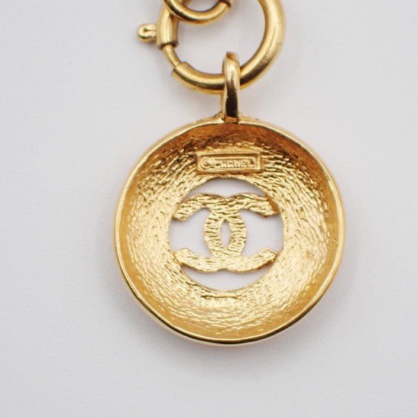 Chanel Vintage CC Round Cut - Out Pendant Necklace - Brandsamsara