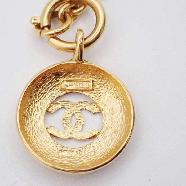 Chanel Vintage CC Round Cut - Out Pendant Necklace - Brandsamsara
