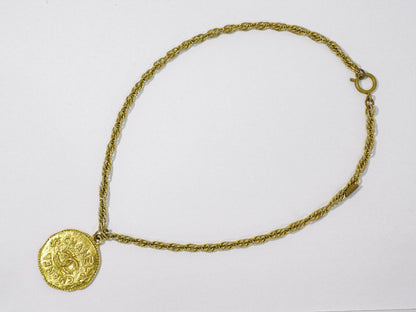 Chanel Vintage CC Round Pendant Chain Necklace - Brandsamsara