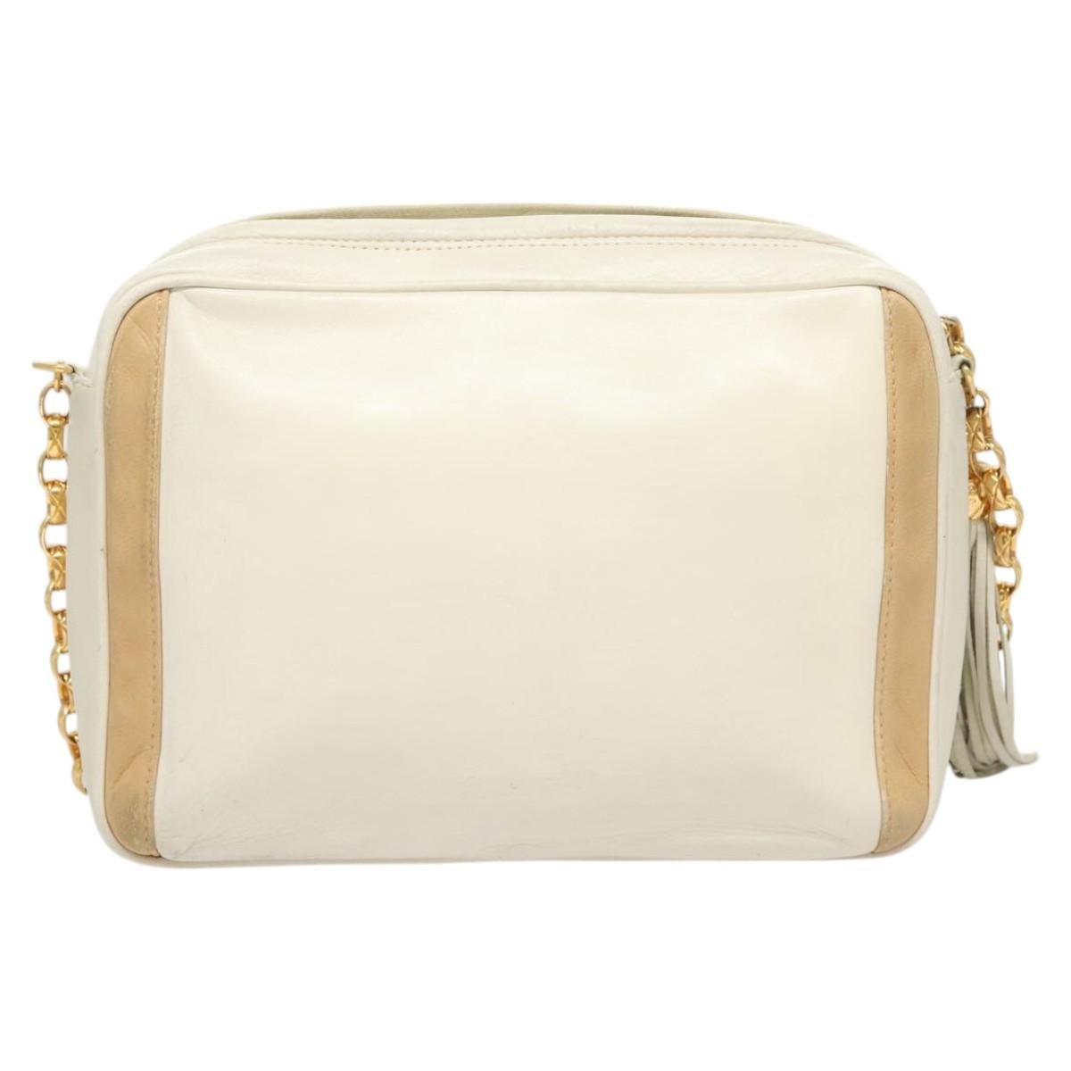 Chanel Vintage Chanel camera beige lambskin gold - Brandsamsara