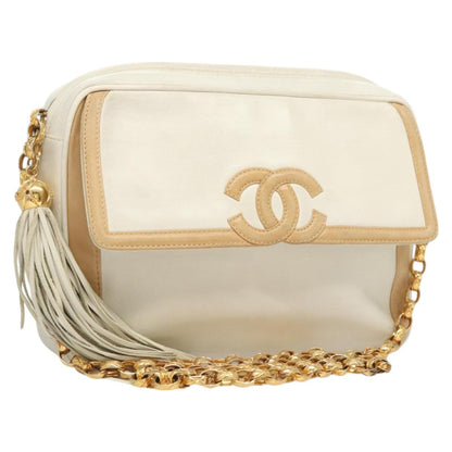 Chanel Vintage Chanel camera beige lambskin gold - Brandsamsara