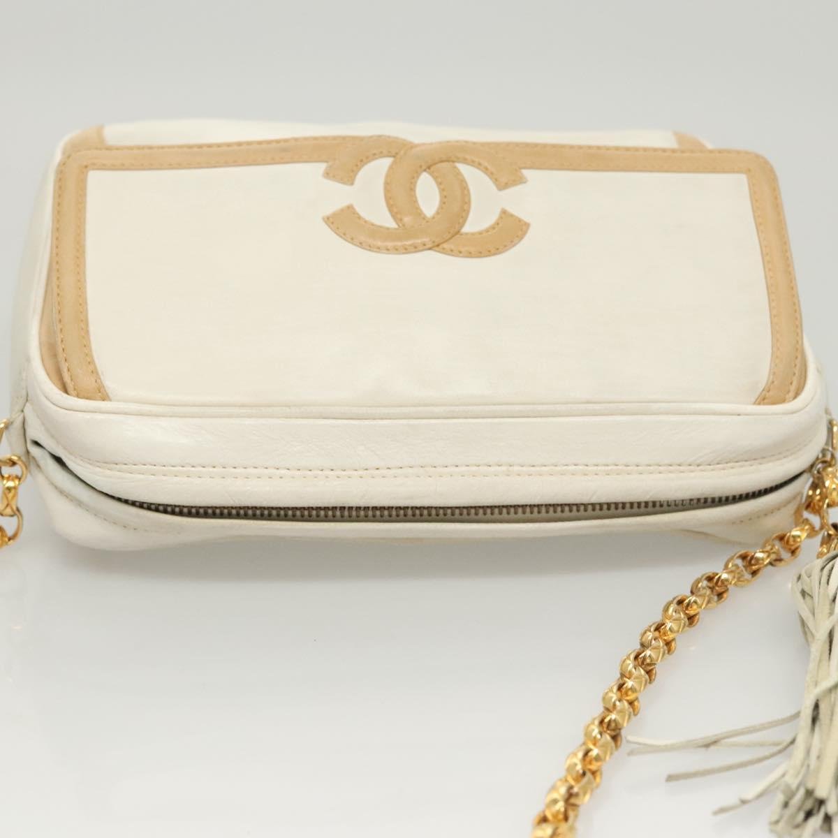 Chanel Vintage Chanel camera beige lambskin gold - Brandsamsara