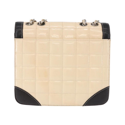 Chanel Vintage Chocolate Bar CC Flap Patent leather, Beige, Patent Leather, Shoulder Bag