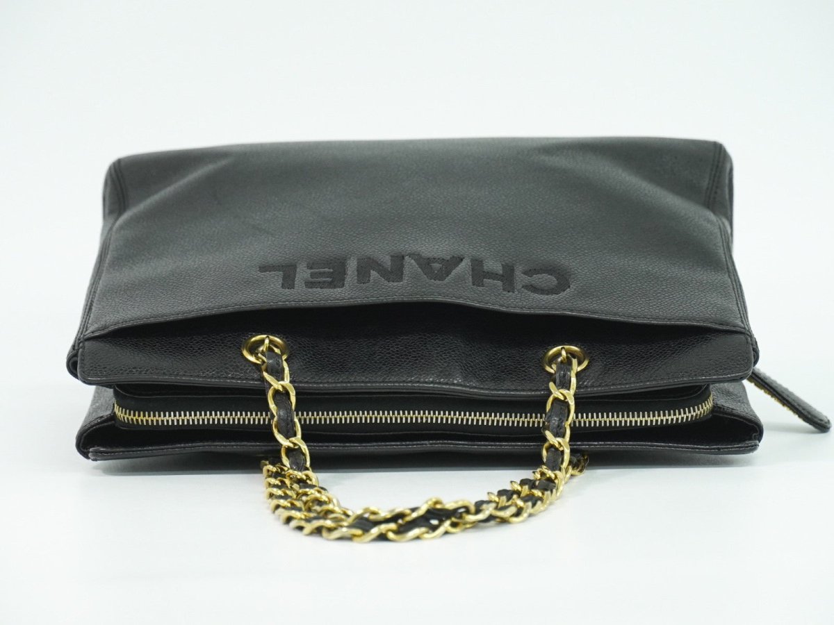 Chanel Vintage Logo Chain Tote - Brandsamsara