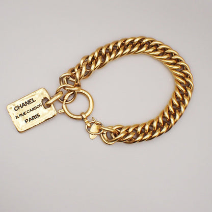 Chanel Vintage Rue Cambon Chain Charm Bracelet - Brandsamsara