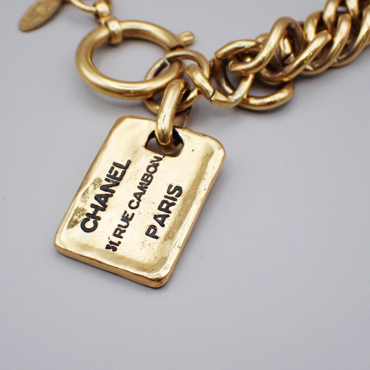 Chanel Vintage Rue Cambon Chain Charm Bracelet - Brandsamsara