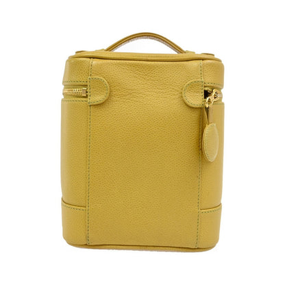 Chanel Vintage Timeless Cosmetic Case Caviar, Yellow, Leather, Clutch