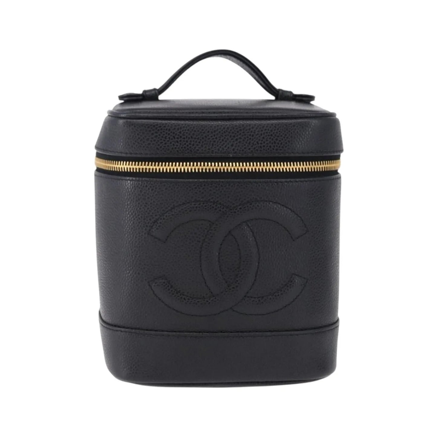 Chanel Vintage Timeless Vanity Case Caviar, Black, Calfskin, Handbag