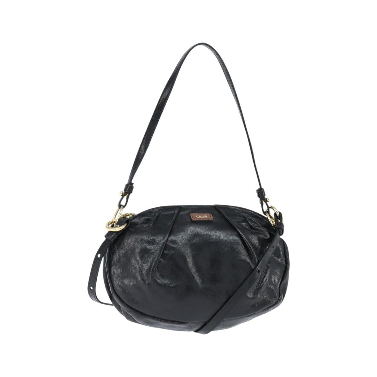 Chloe 2way shoulder bag Leather, Black, Leather, Shoulder Bag