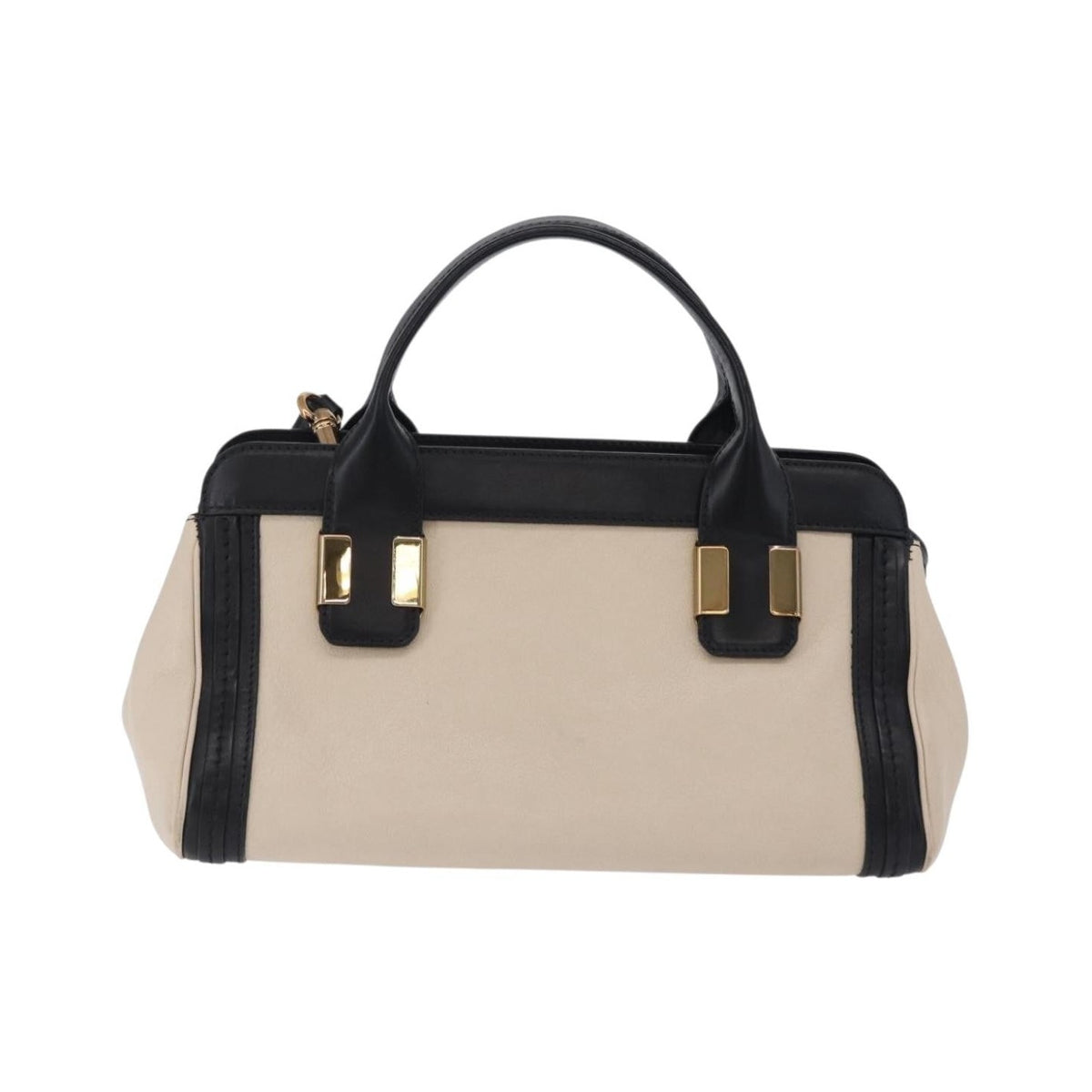 Chloe Alice Satchel Leather, Black, Leather, Handbag