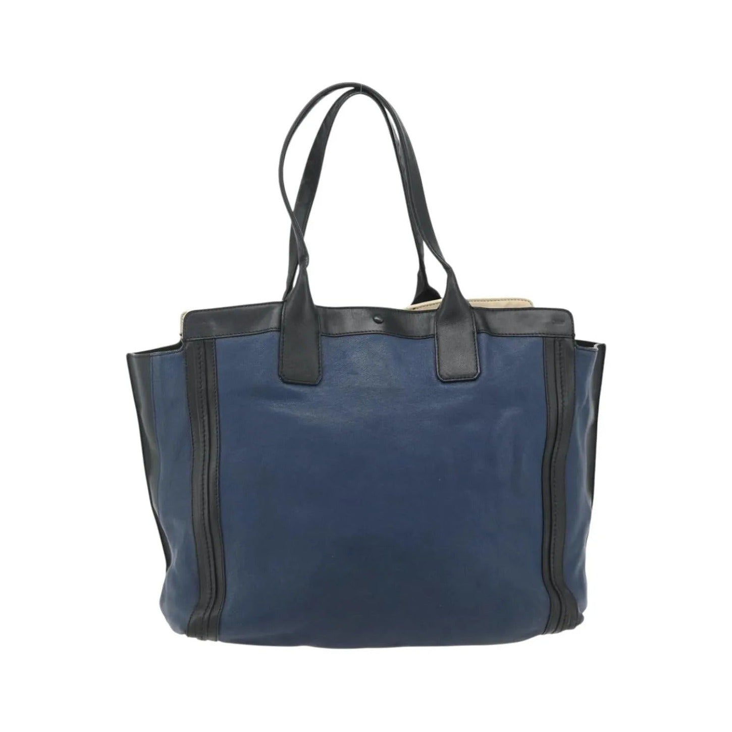 Chloe Alice Tote Leather, Navy, Leather, Tote Bag