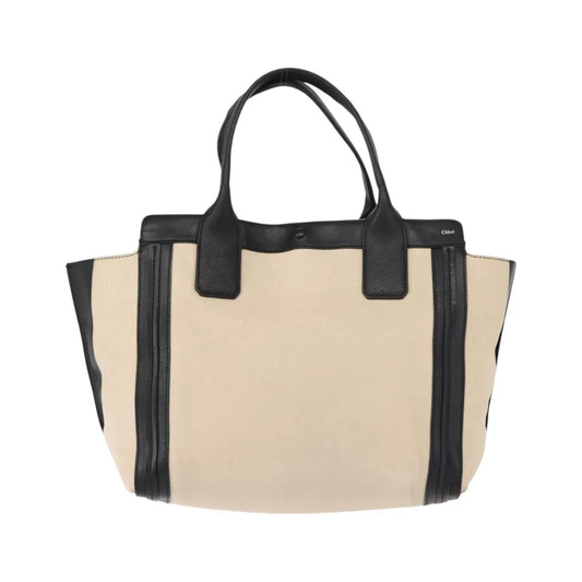 Chloe Alison East West Tote Leather, Beige, Leather, Tote Bag