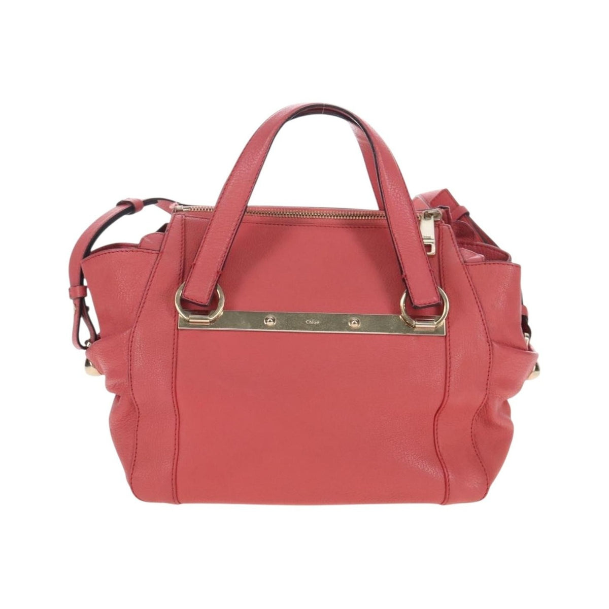 Chloe Bridget Convertible Satchel Leather, Pink, Leather, Handbag
