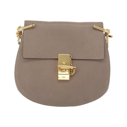 Chloe Drew Leather, Beige, Leather, Crossbody Bag