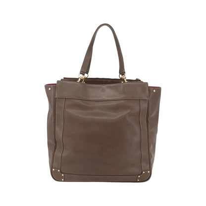 Chloe Eden Leather, Brown, Leather, Tote Bag