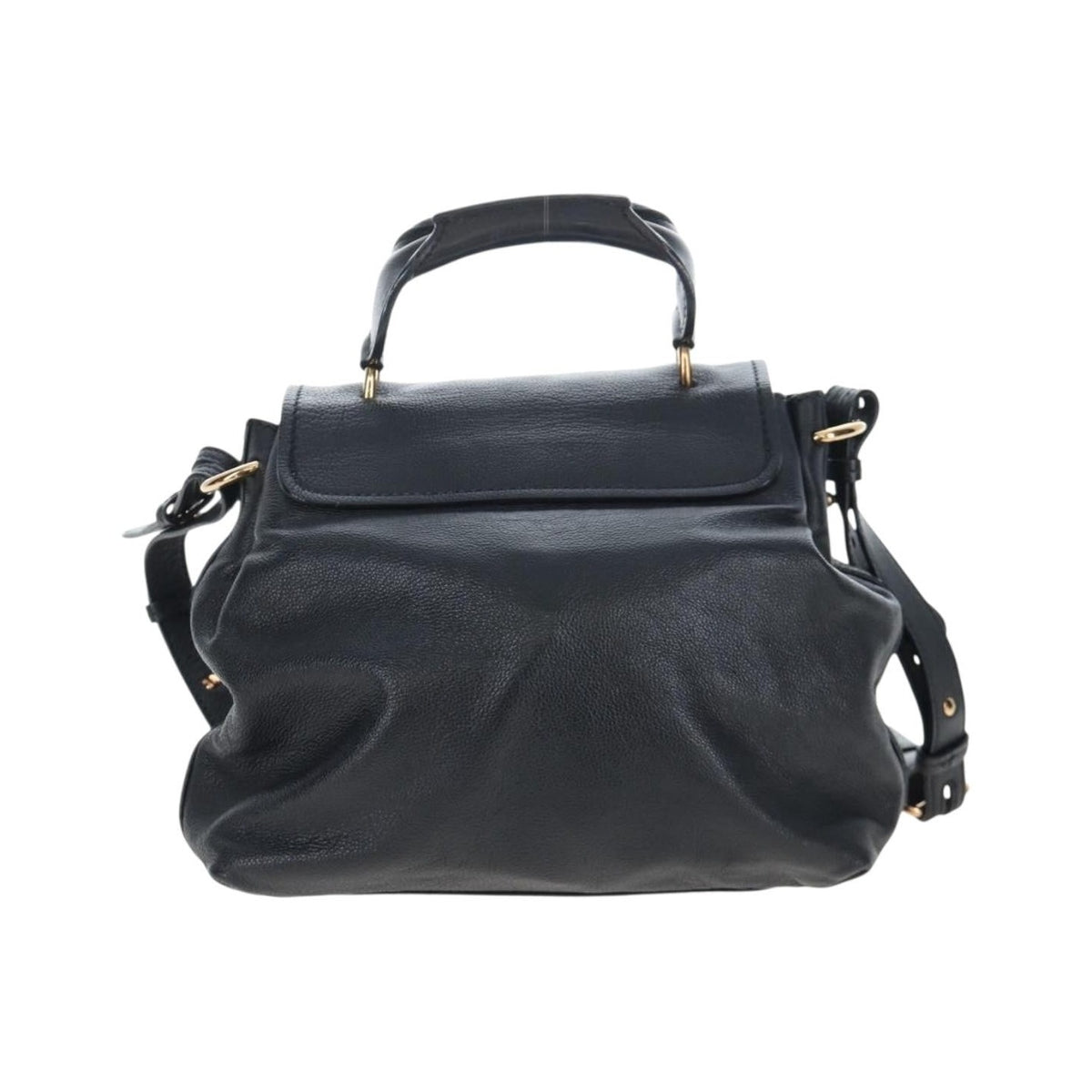 Chloe Elsie Convertible Satchel Leather, Black, Leather, Handbag