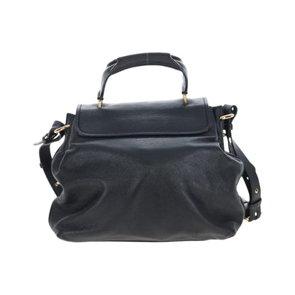 Chloe Elsie Convertible Satchel Leather, Black, Leather, Handbag