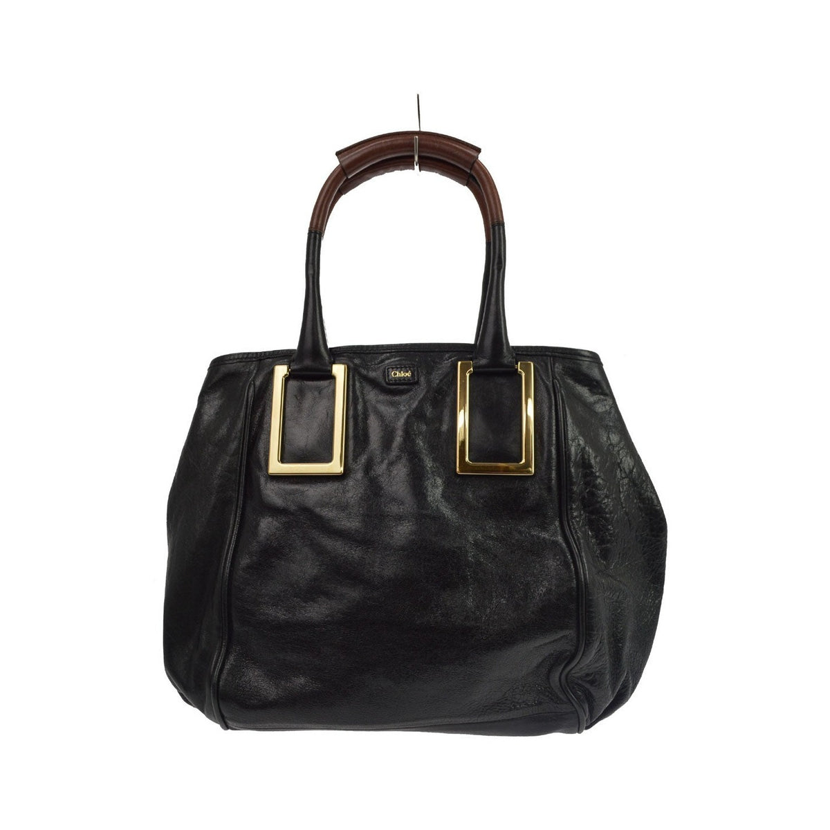 Chloe Ethel Leather, Black, Leather, Handbag