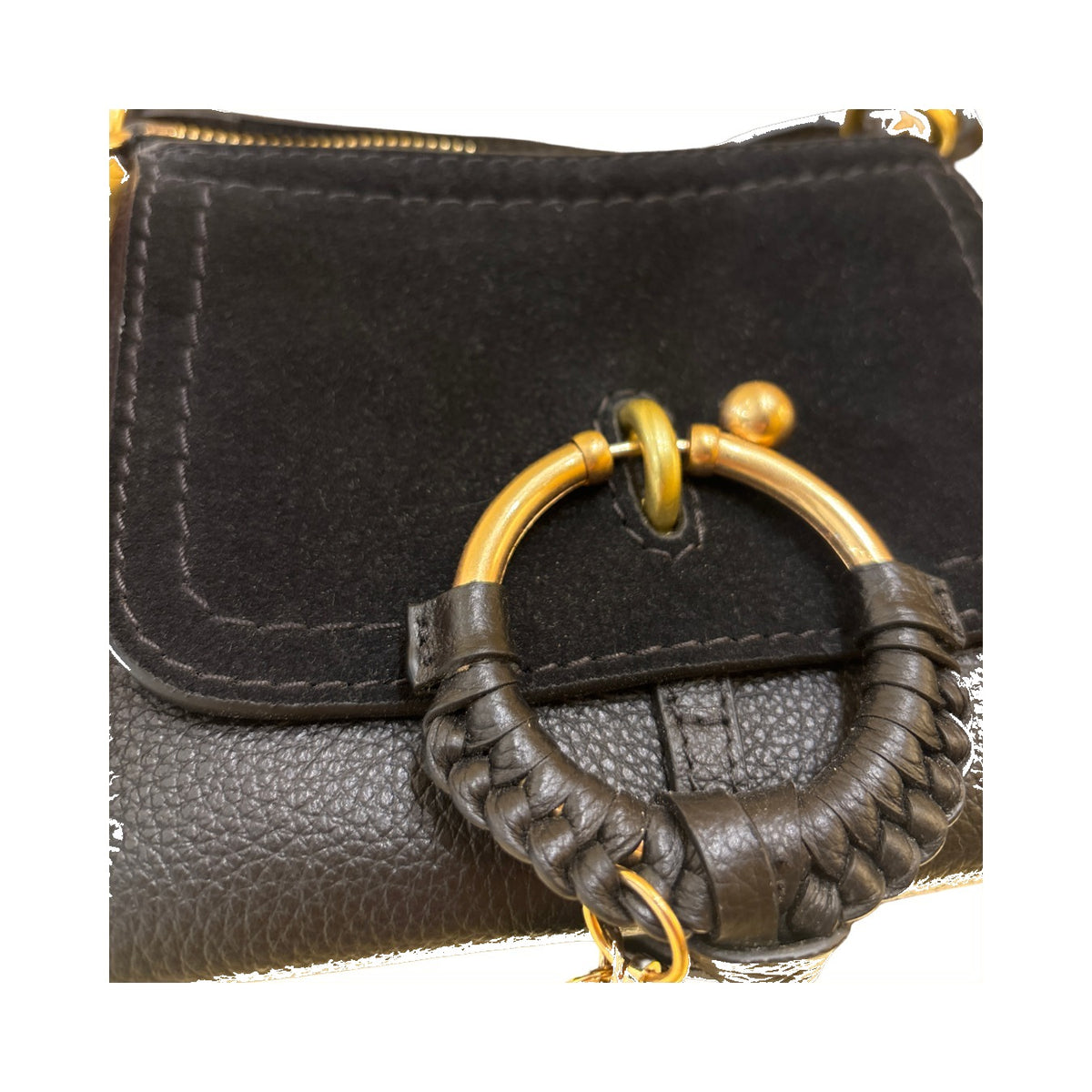 Chloe Faye Day Leather, Black, Leather, Handbag