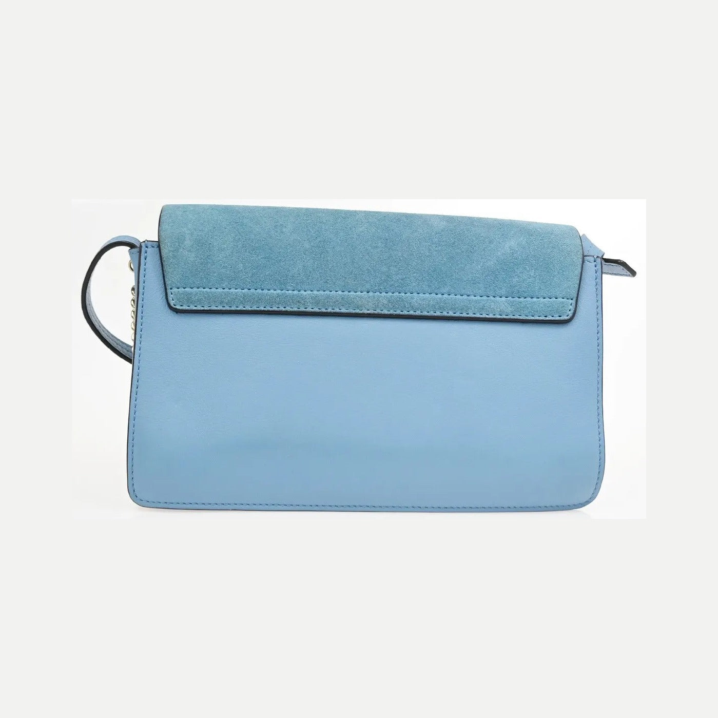 Chloe Faye Leather and Suede, Blue, Leather, Shoulder Bag