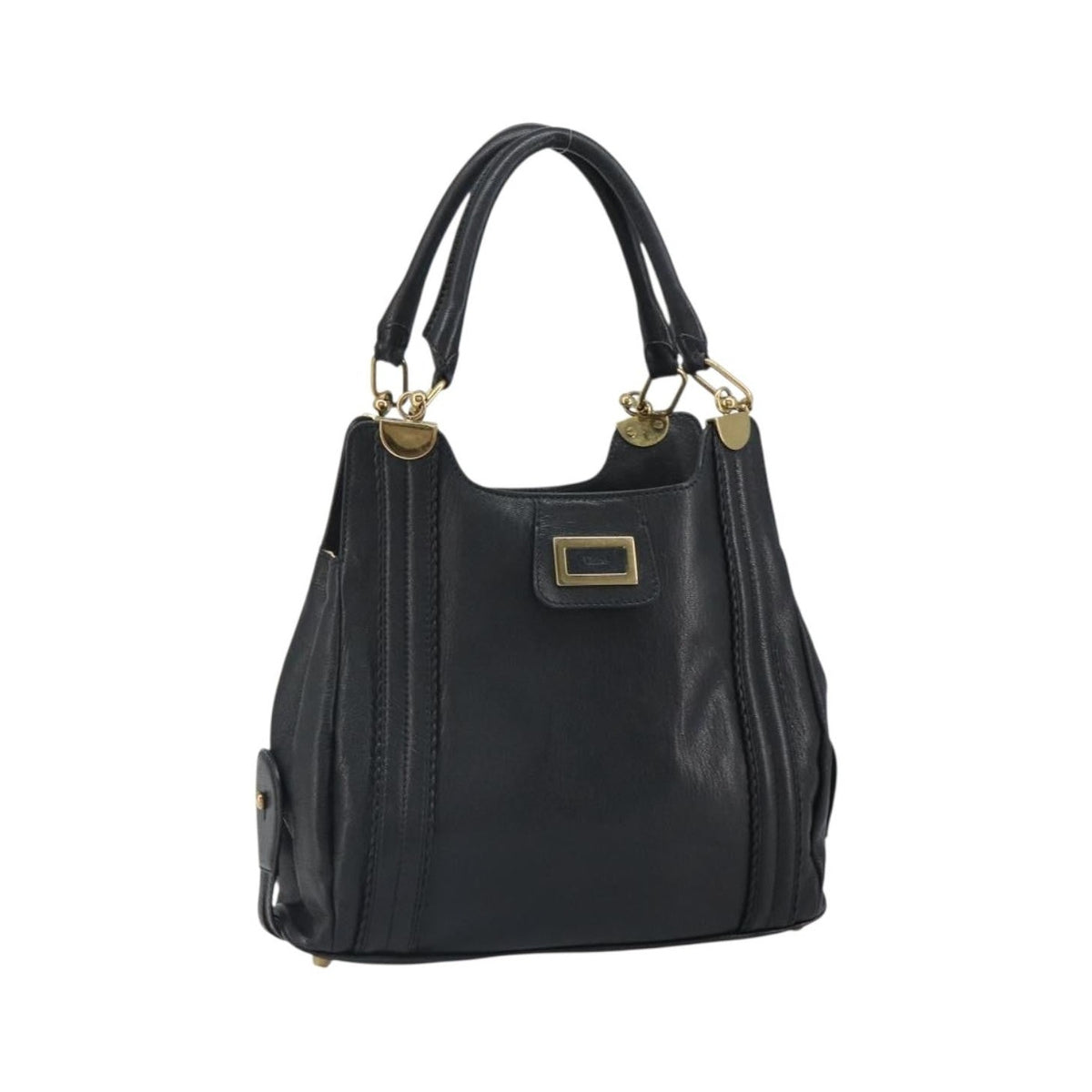 Chloe Irène Leather, Black, Leather, Tote Bag