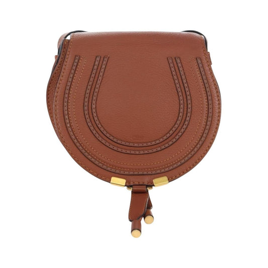Chloe Marcie Leather, Brown, Leather, Crossbody Bag