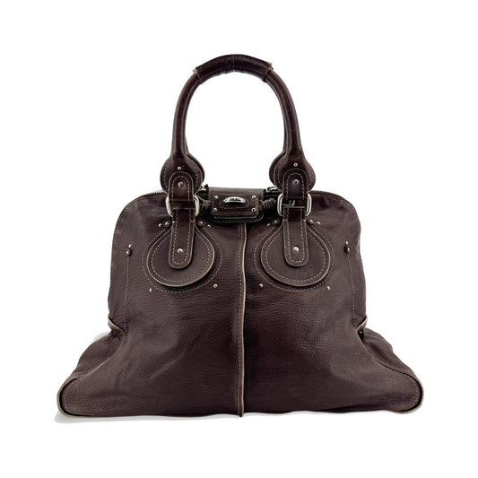 Chloe Paddington Leather, Brown, Leather, Handbag