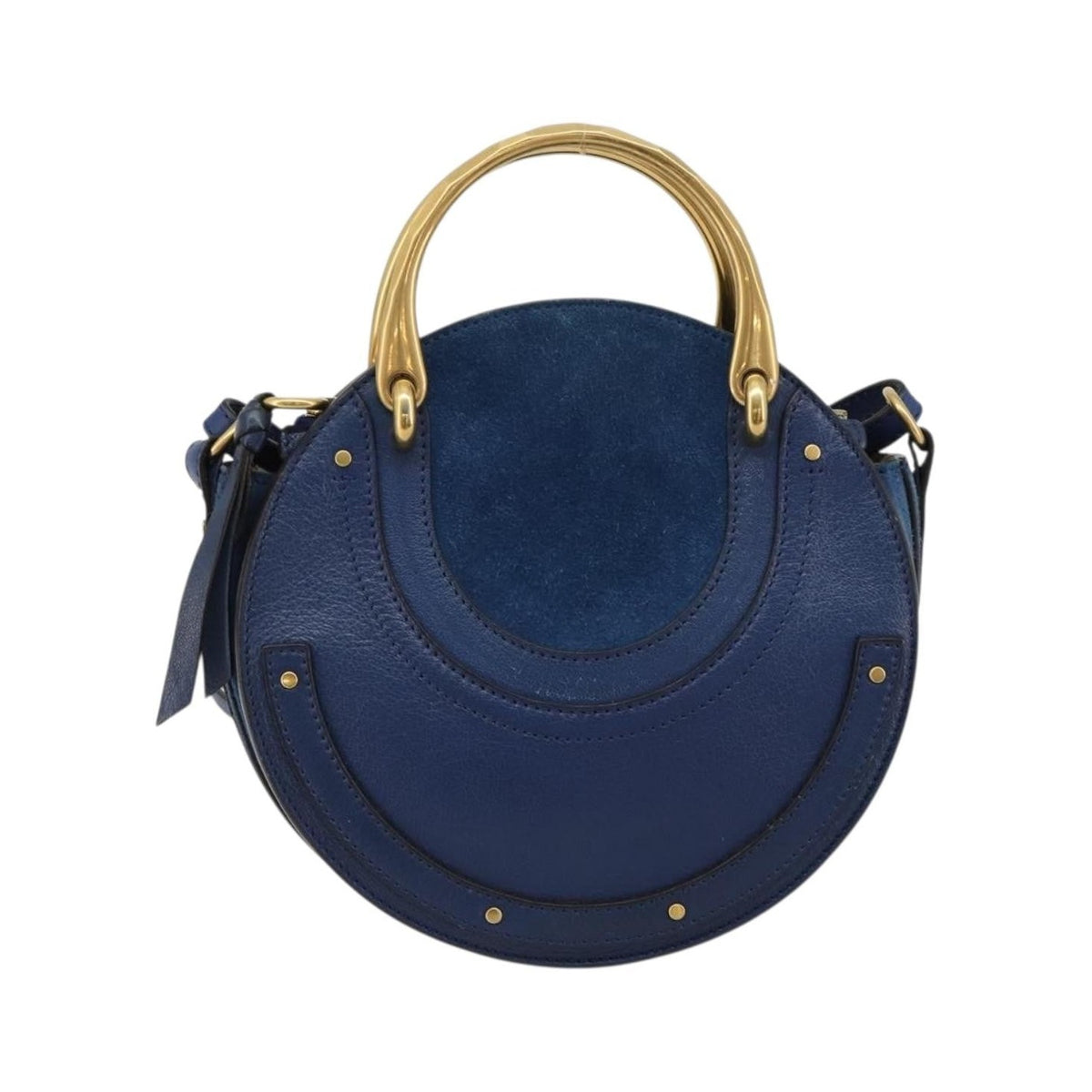Chloe Pixie Leather and Suede, Blue, Leather, Crossbody Bag