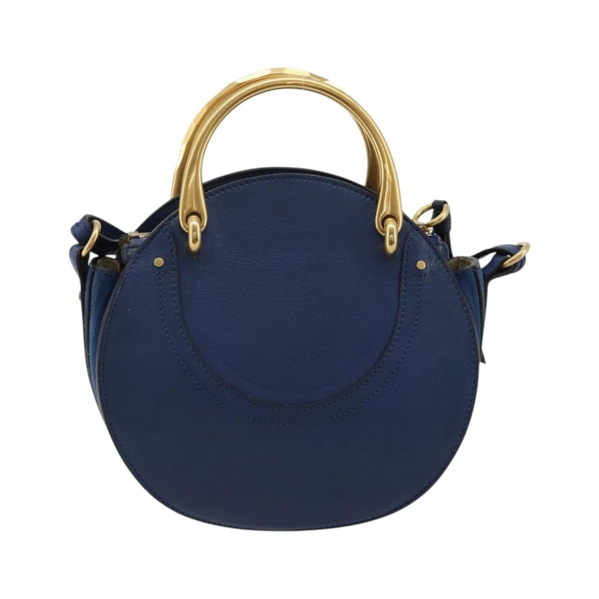 Chloe Pixie Leather and Suede, Blue, Leather, Crossbody Bag